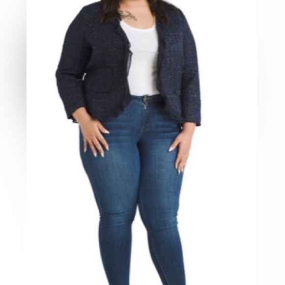 NWT Women's Vince Camuto Embellished Tweed Blazer - Picture 6 of 10